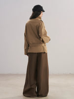 Stand Collar Tencel Trench Coat