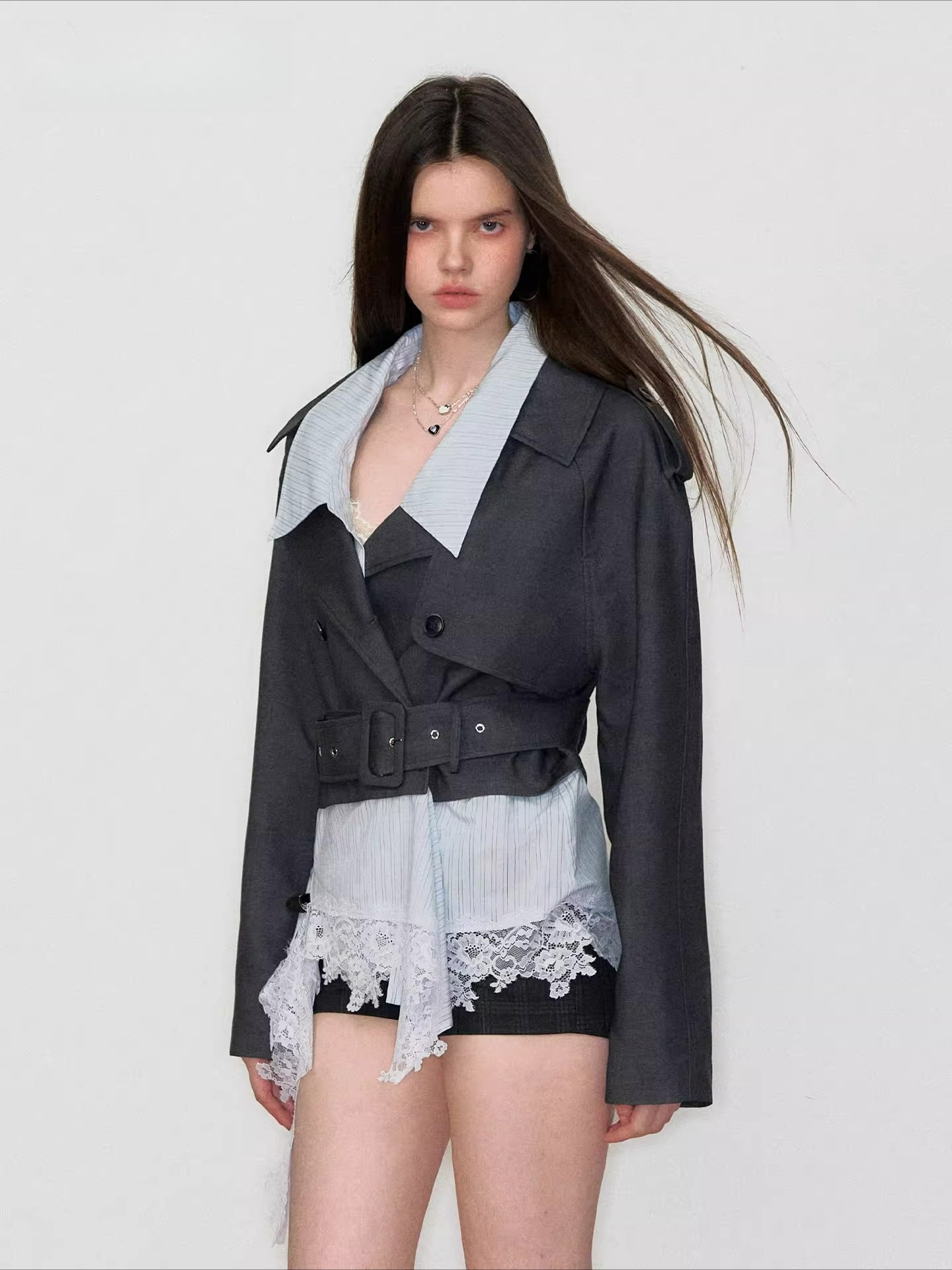 Detachable Faux Layered Blazer