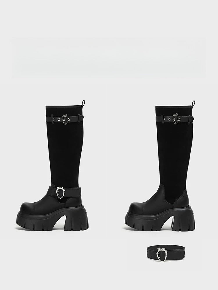 Platform Riding Boots