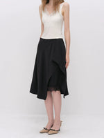 Asymmetric Satin Skirt