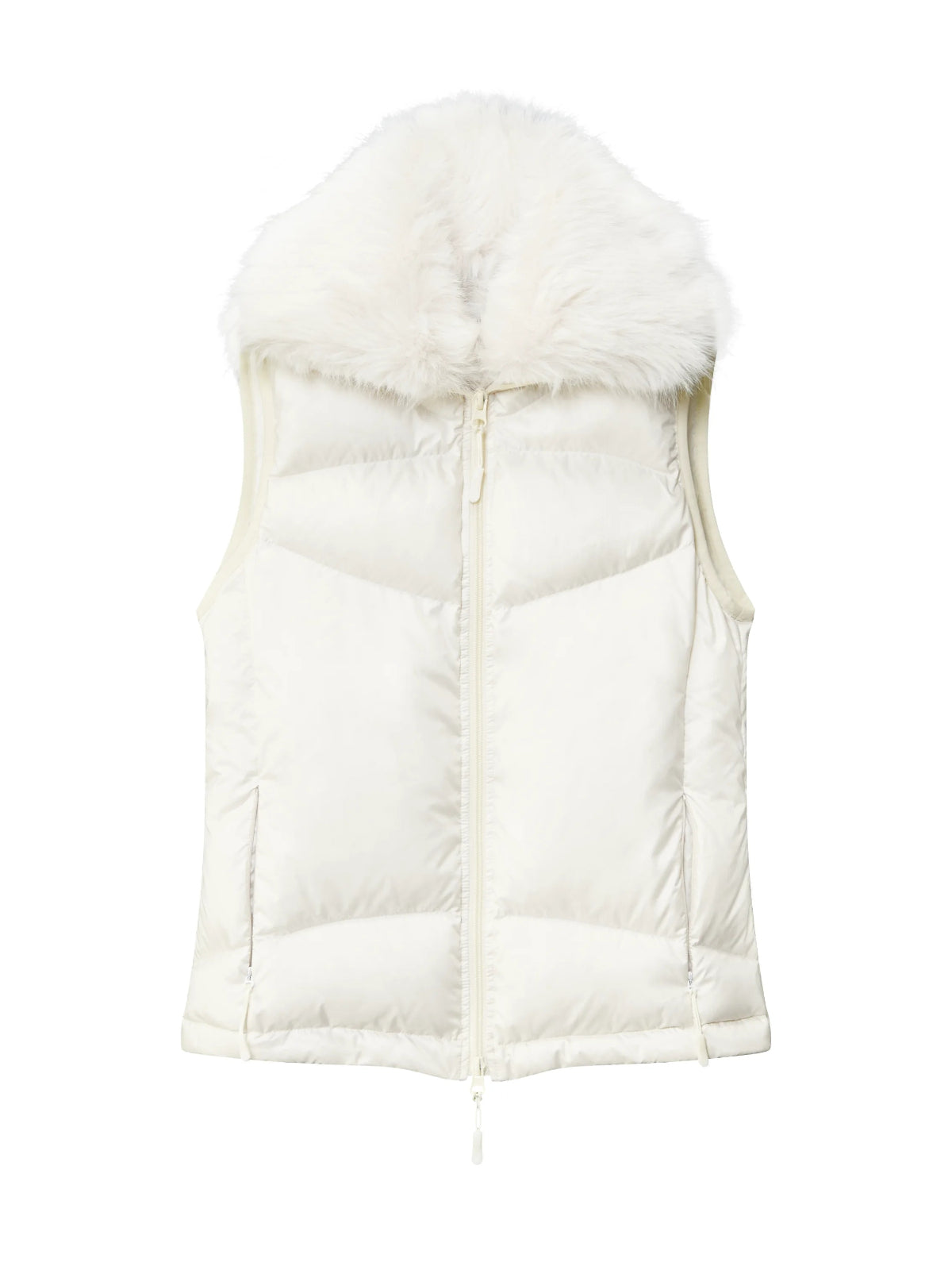 Vintage Fur Collar Down Vest Jacket