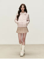 Reversible Floral Peter Pan Collar Down Jacket