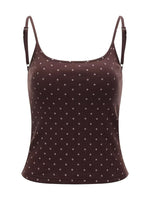 U-Neck Hooded Knit Cardigan & Camisole Set