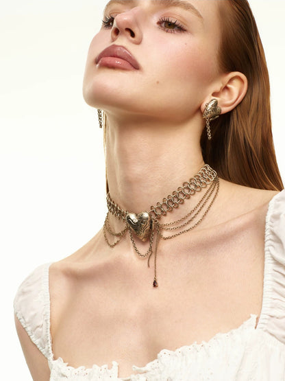 Vintage Heart Pendant Necklace