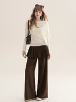 Asymmetric Cape Knit Top