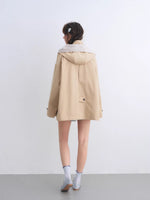 Detachable Ear Plaid Trench