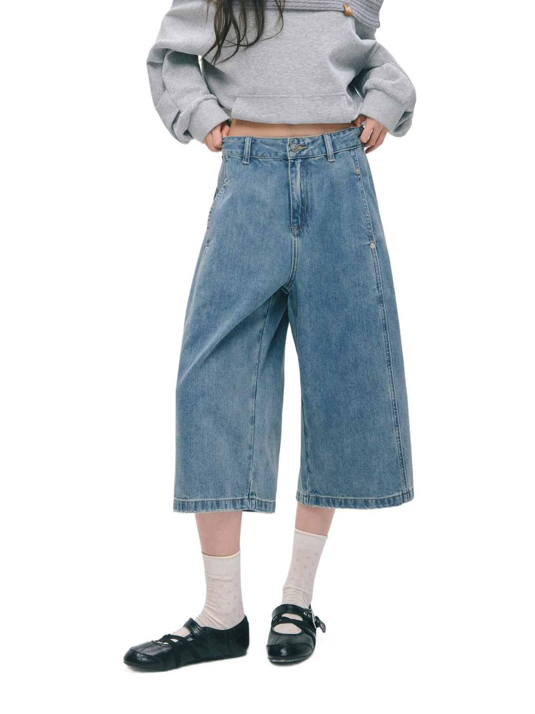 Deconstructed Wide Leg Shorts