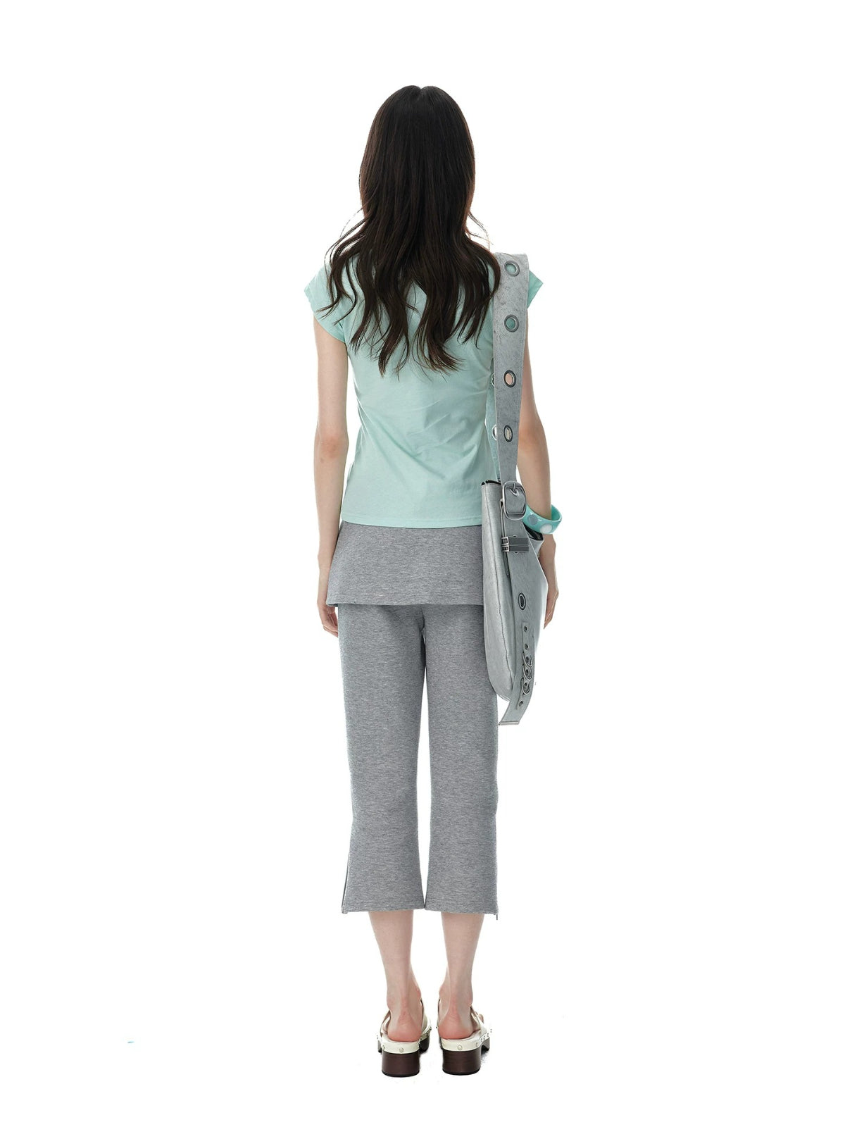 Korean Mint Graphic Slim T Shirt