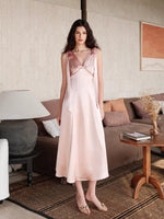 Peggy Satin Halter Dress