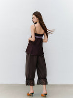 Apricot & Purple Catcher Chiffon Top