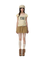 Korean Mint Graphic Slim T Shirt