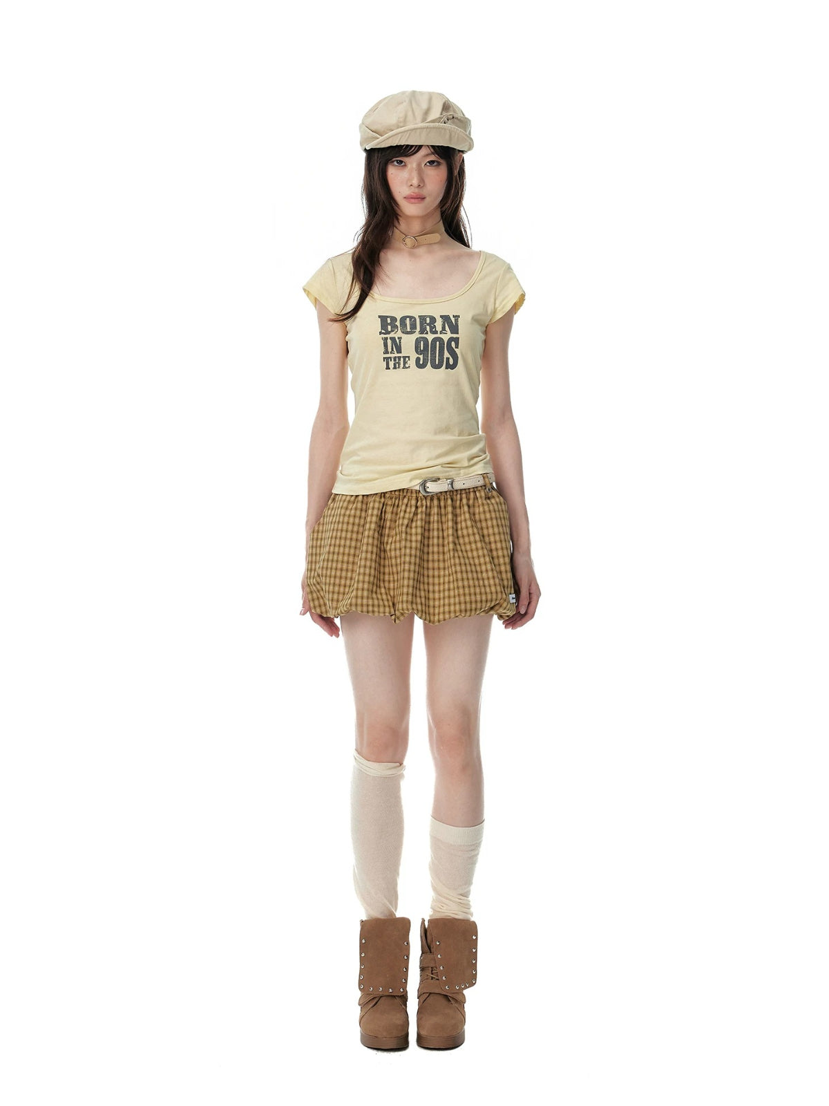 Korean Mint Graphic Slim T Shirt