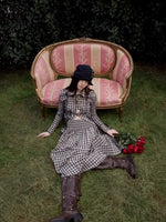 Plaid Ruffle Shirt & Skirt Set