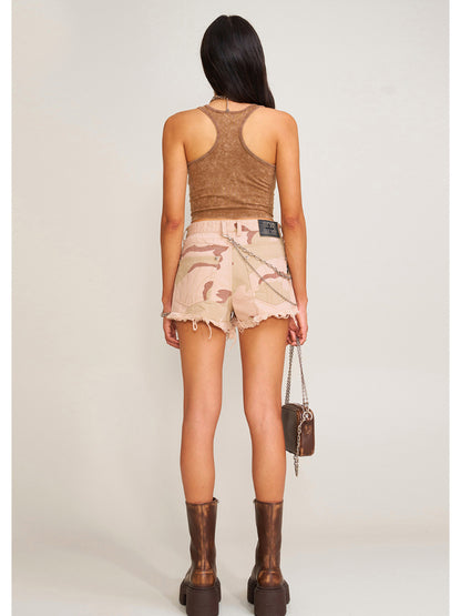 Compass Wild Denim Shorts Army Green Camouflage