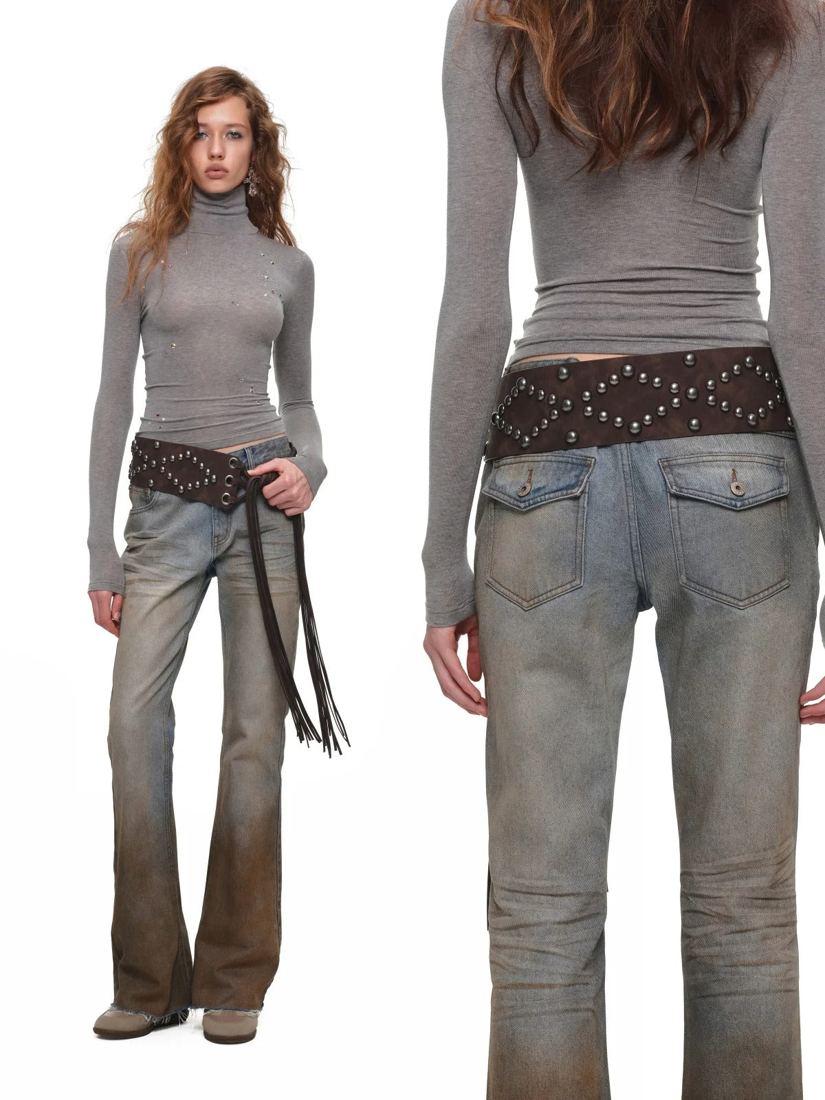 Vintage Gradient Mud Dyed Jeans