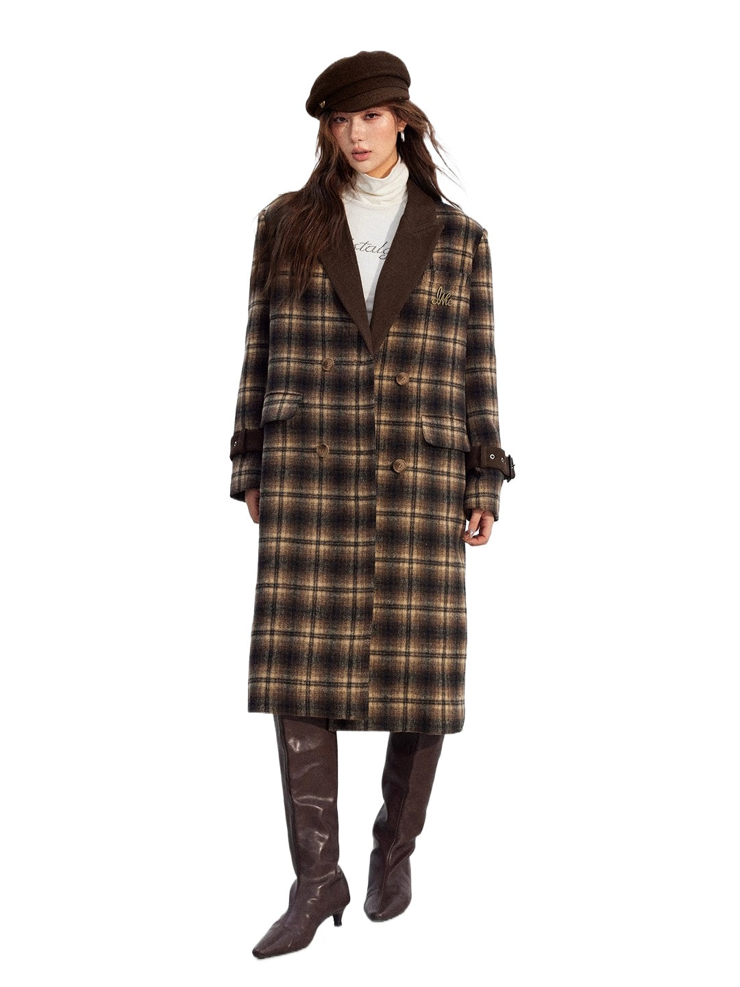 Plaid Wool Overcoat