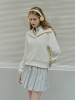Vintage Lace Collar Embroidered Sweatshirt