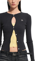 Perth Cutout Contrast Cardigan