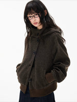 Hooded Button Jacket