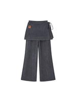 Detachable Drape Micro-Flare Pants