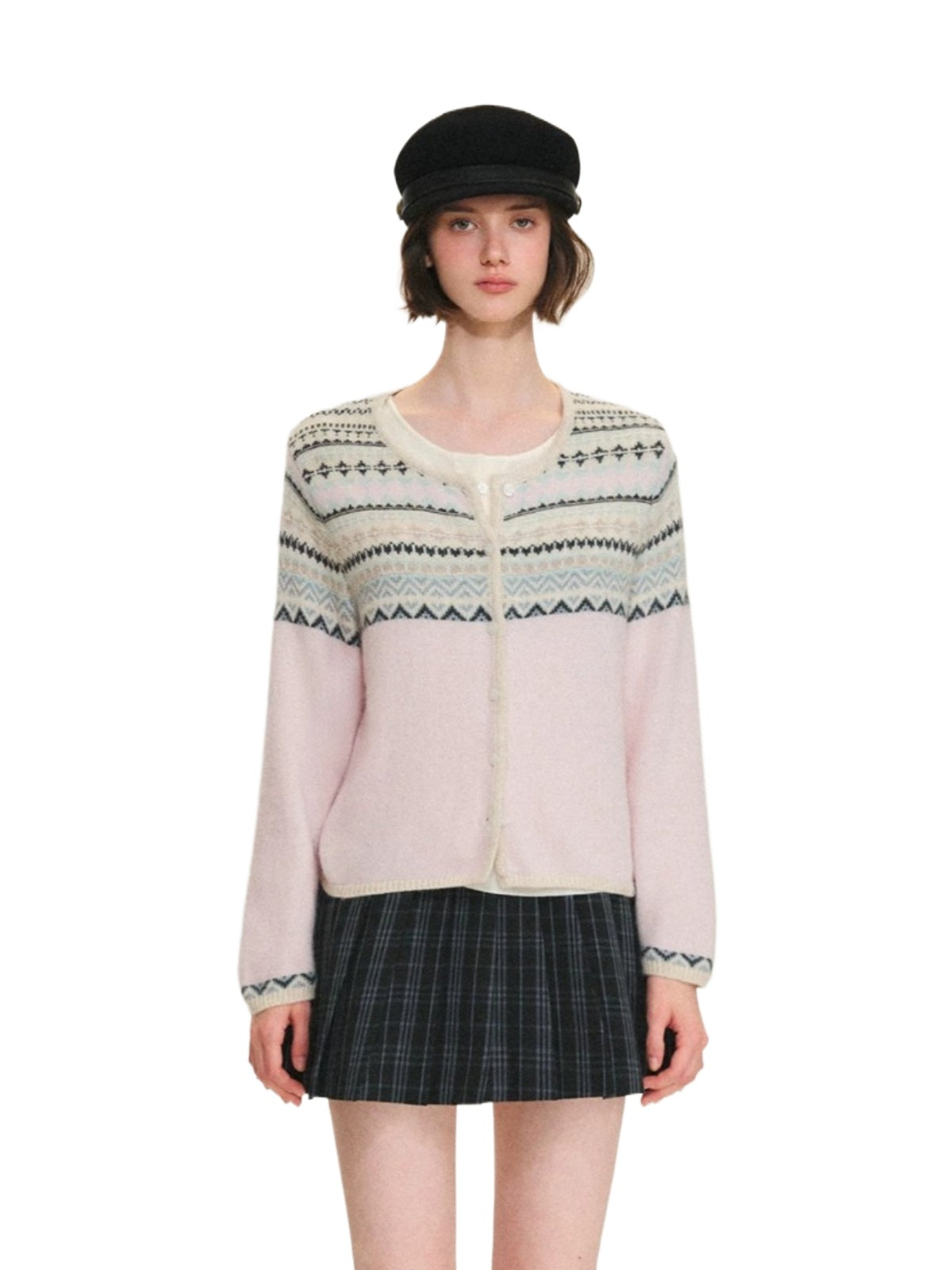 Pastel Fair Isle Knit Cardigan