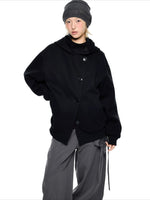 Hooded Wool Blend Jacket