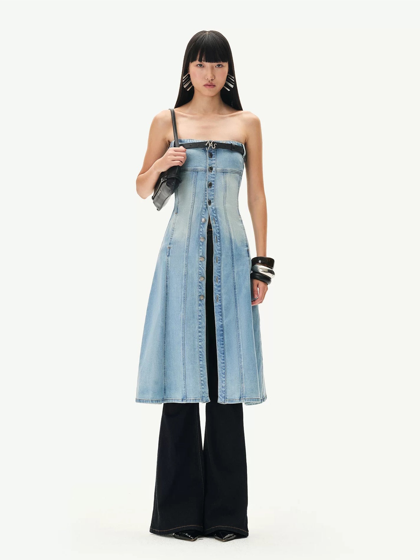 Trani Strapless Denim Dress