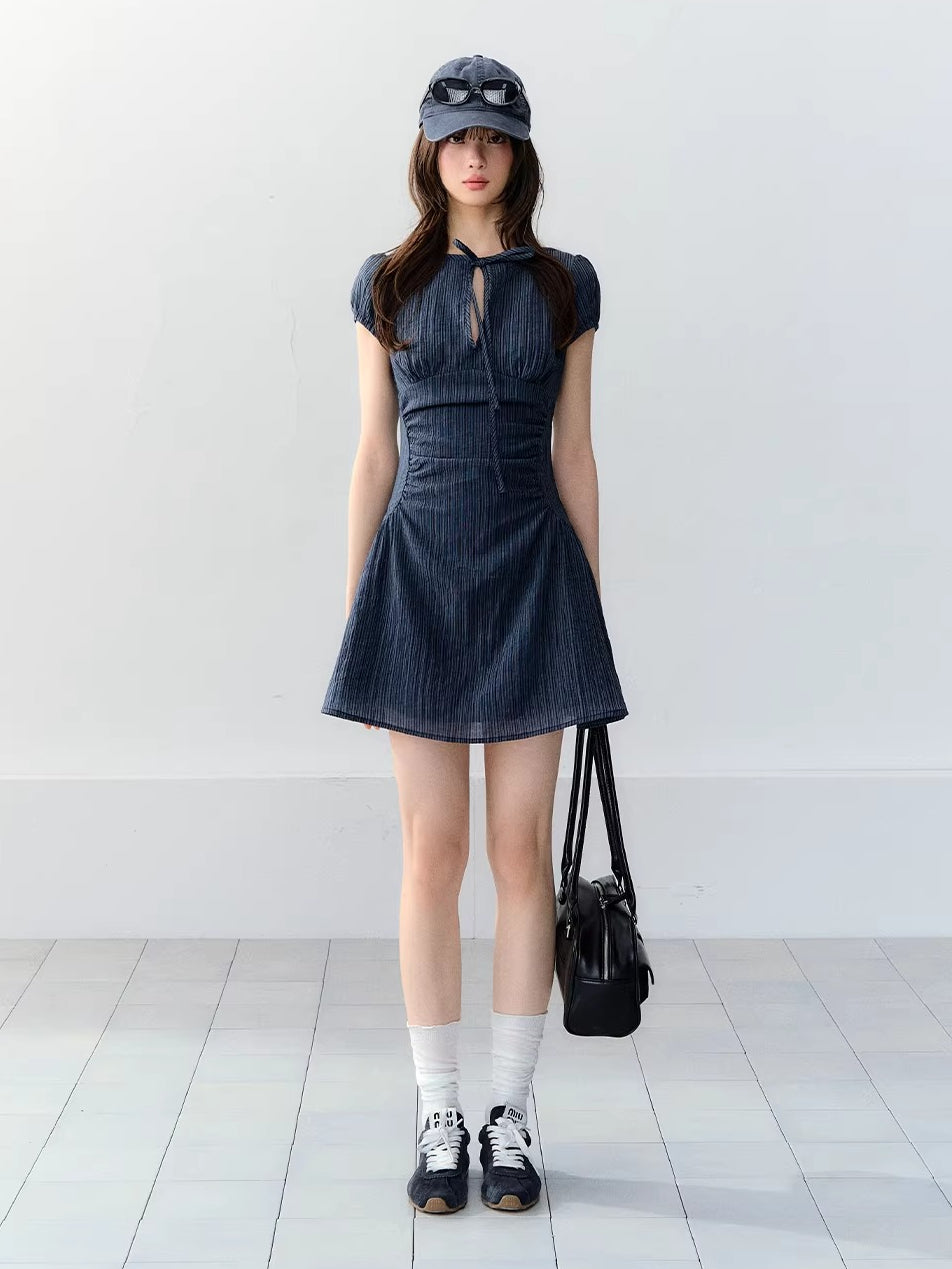 Embroidered Bow Dress