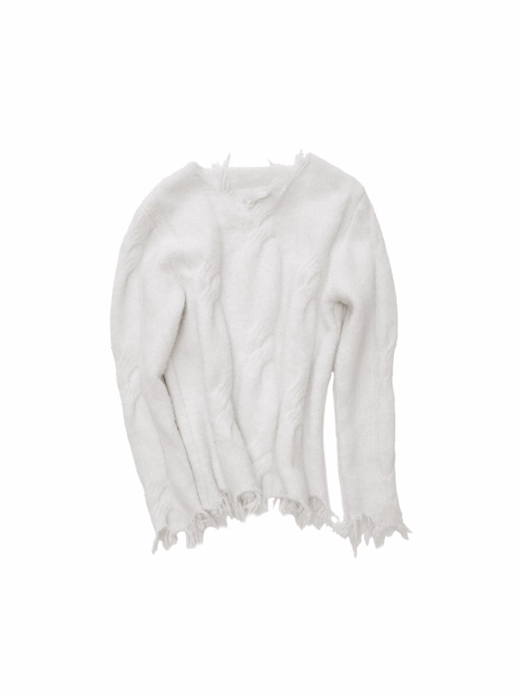 Cable Wool Brushed Sweater