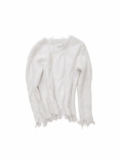 Cable Wool Brushed Sweater