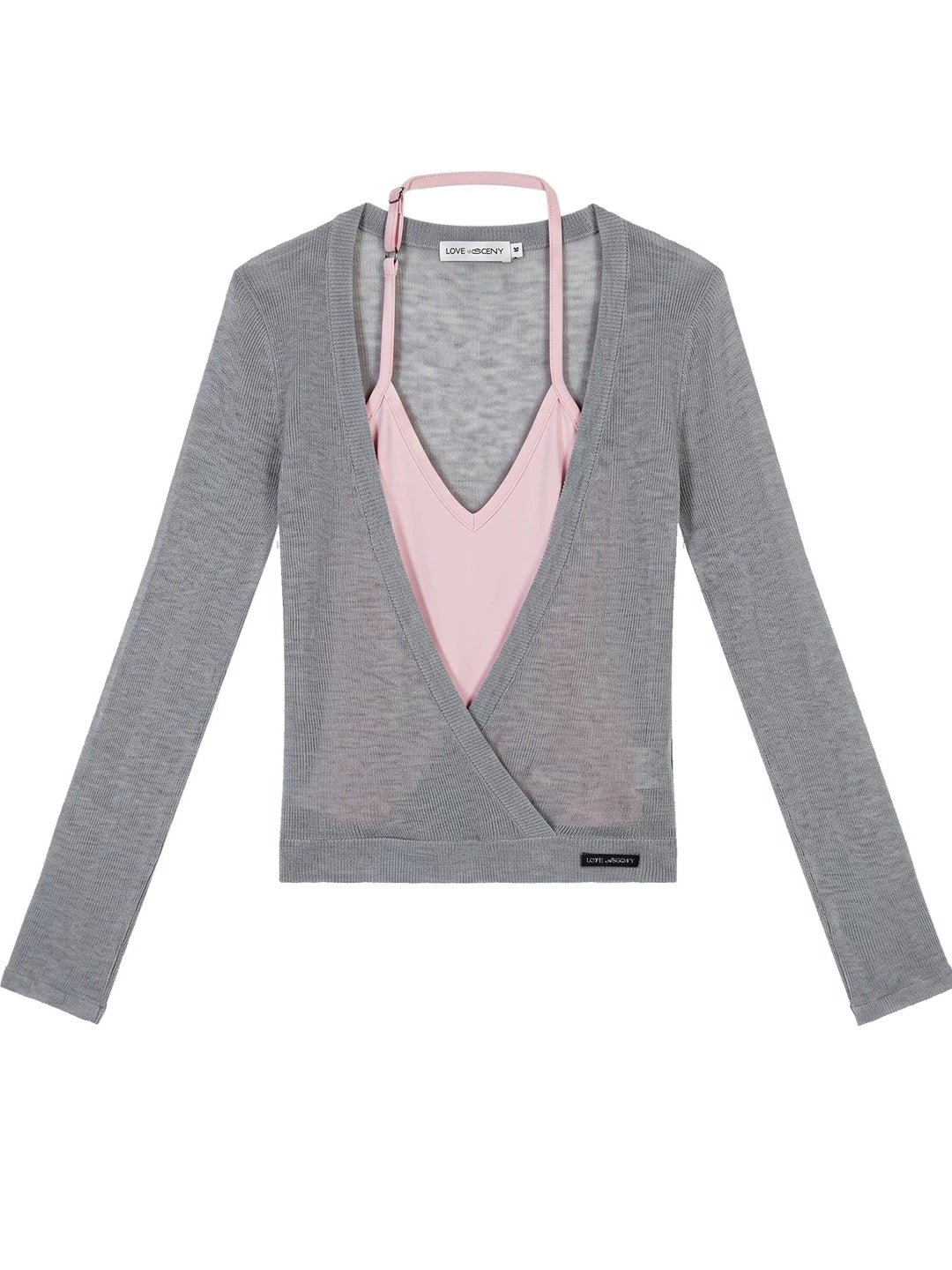 Layered Halter Knit Top