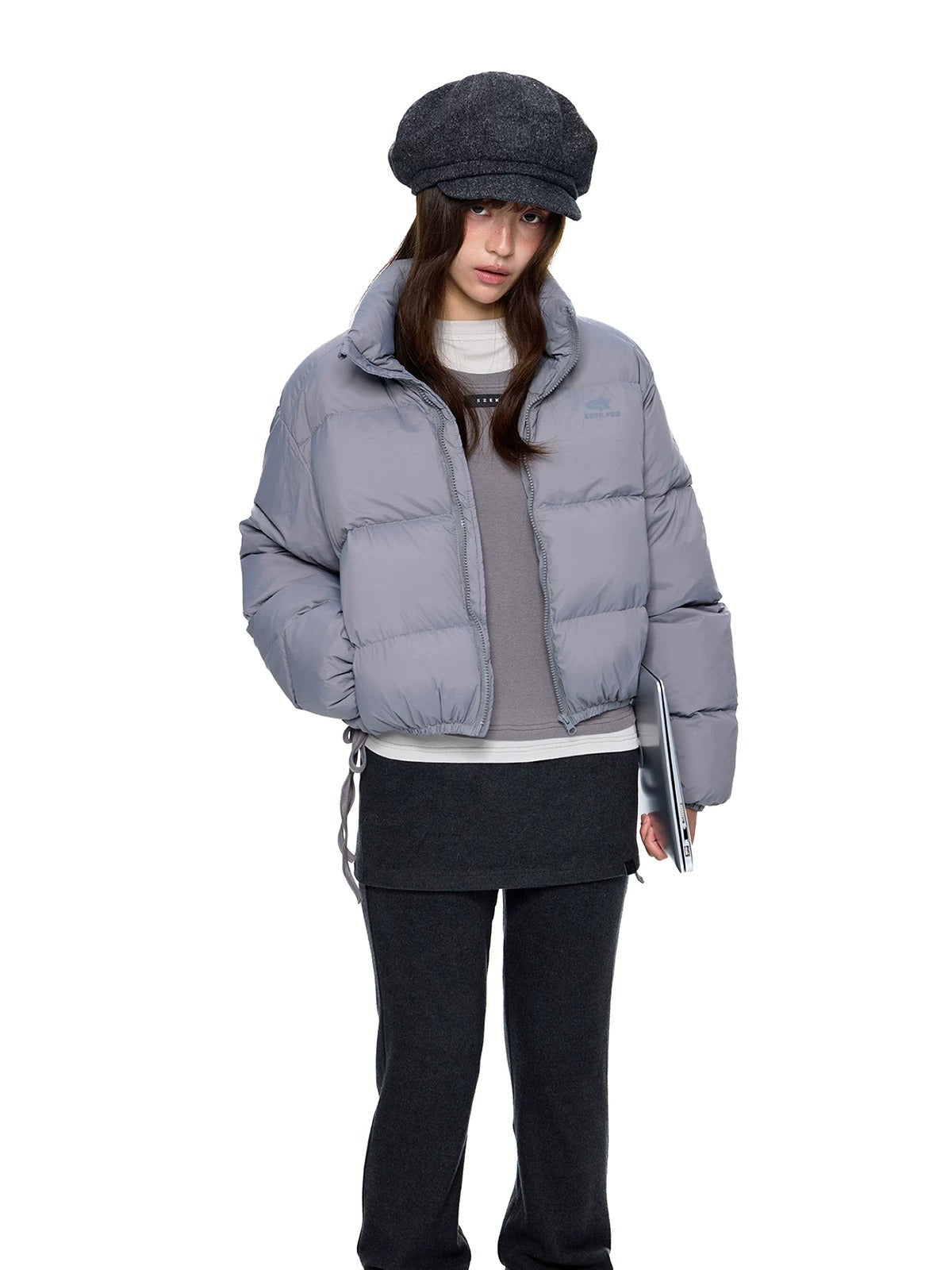 Maillard Cropped Down Puffer Jacket