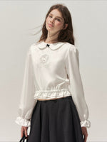 Peter Pan Collar Deer Reversible Shirt