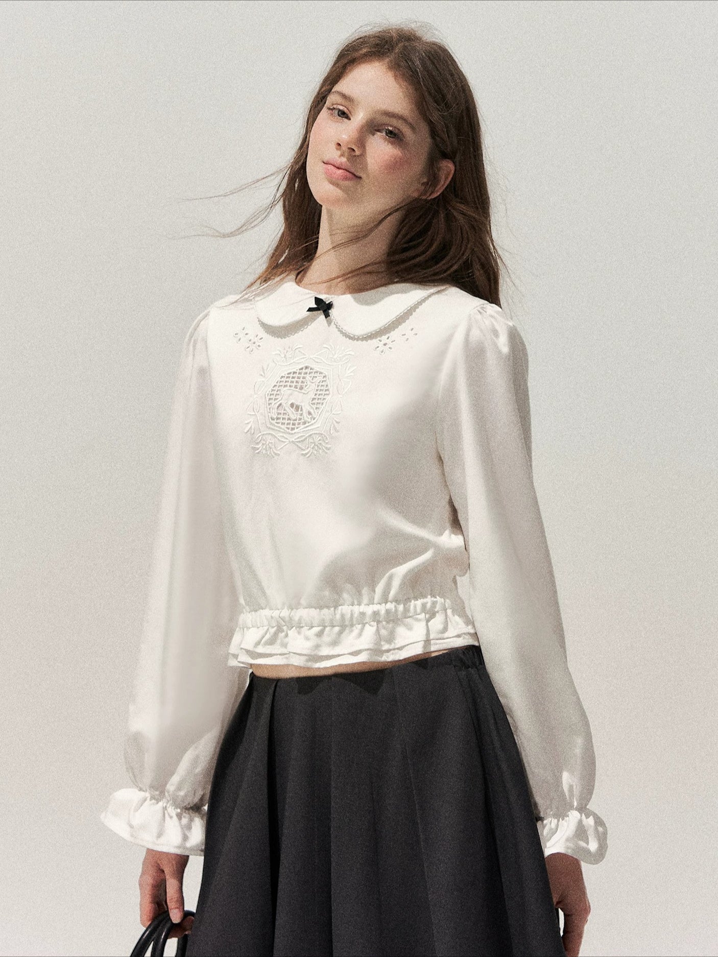 Peter Pan Collar Deer Reversible Shirt