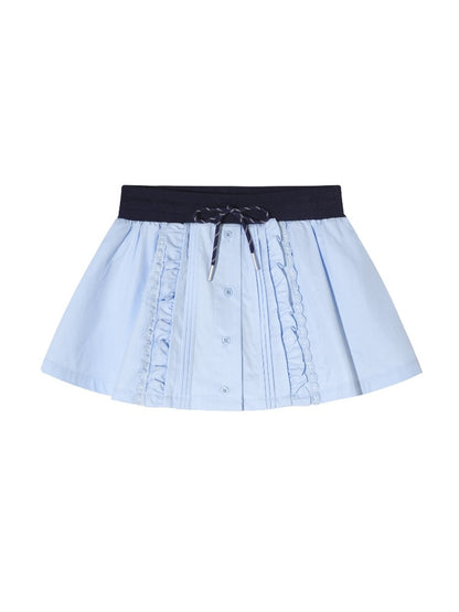 Ruffle Drawstring Mini Skirt