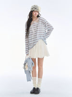 Lace Bow Stripe Top