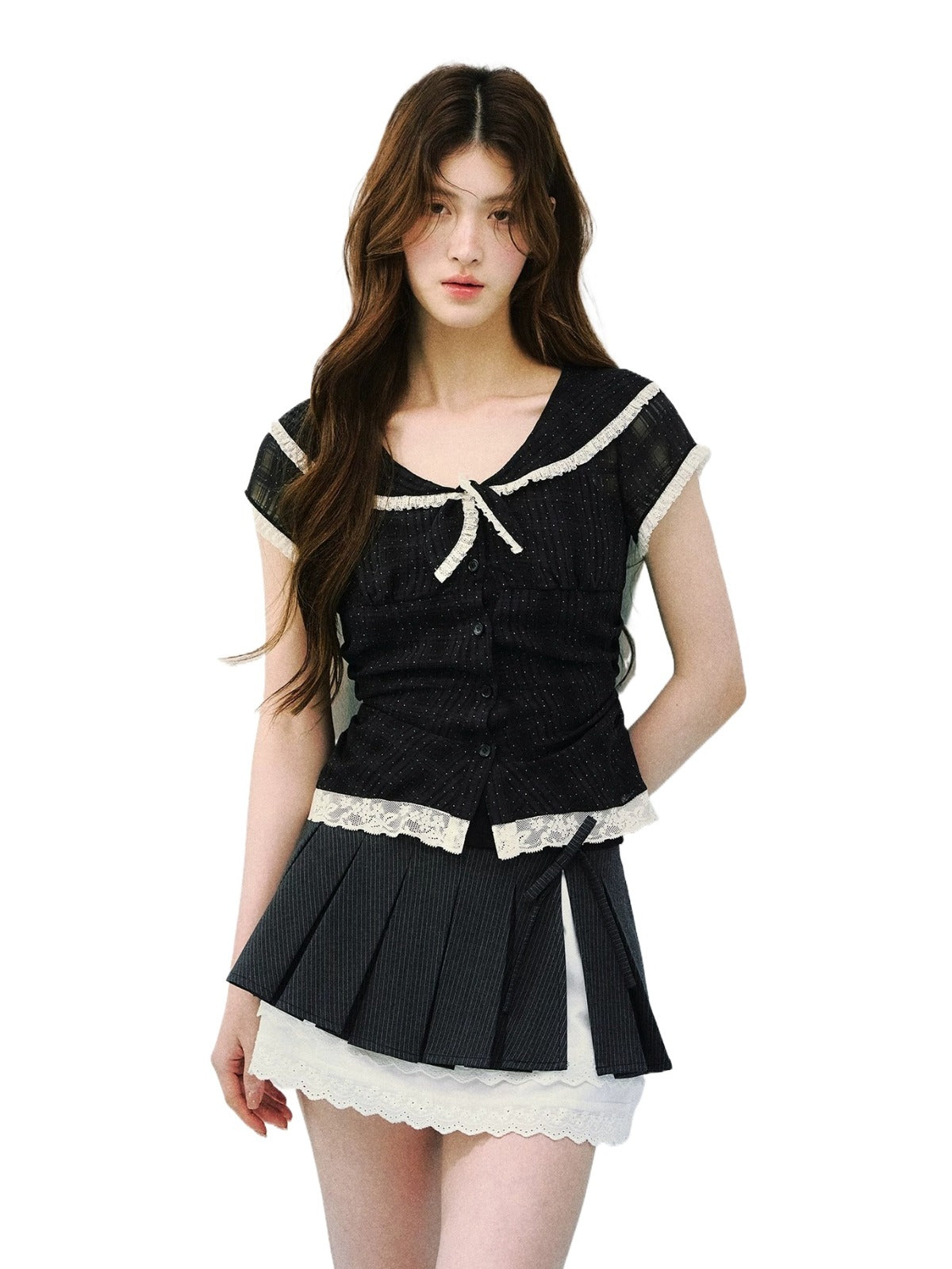 Polka Dot Sailor Blouse