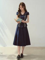 "Island Poetry" Sailor Collar Shirt Set