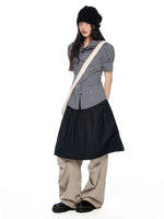 Striped Doll Collar Shirt