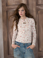 Floral Pocket Wool Cardigan