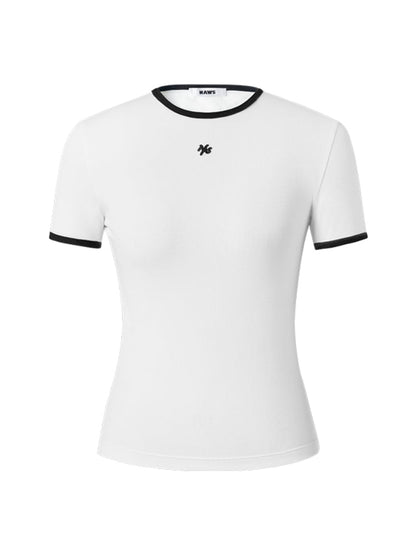 Slim-Fit Color-Block Crewneck Sports T-Shirt