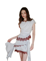 Irregular Satin Two Piece Set