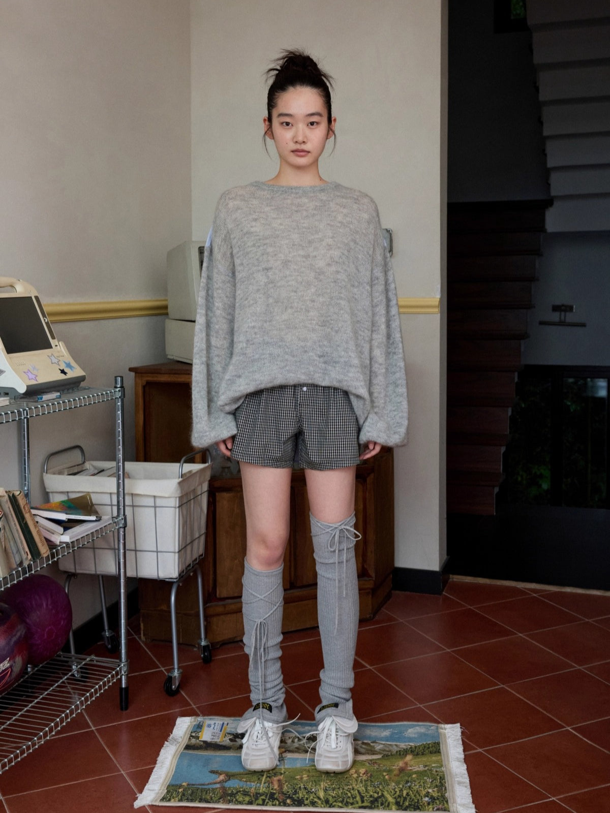 Striped Cotton Lounge Shorts