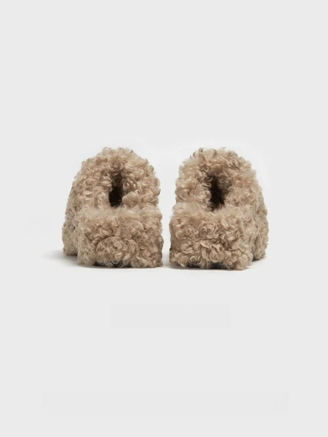 Teddy Platform Slippers