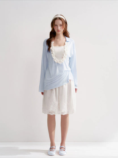 Ruffle Cloud Tee Set