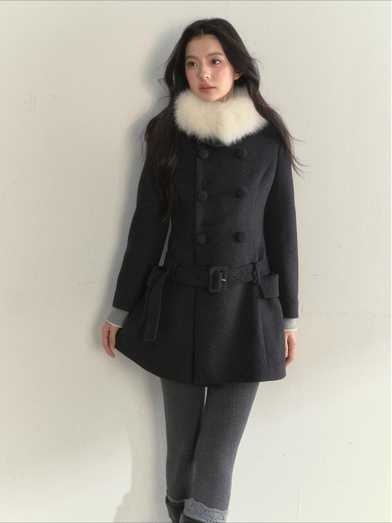 Double-Breasted Belted Coat