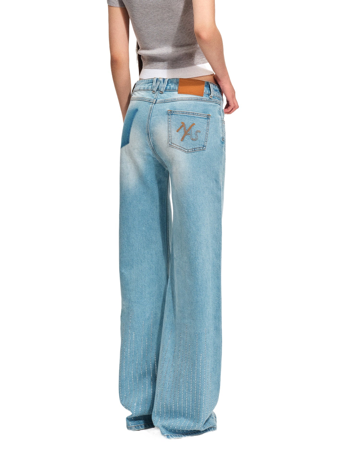 Washed Straight Jeans
