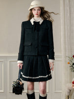Galaxy Classic Wool Pleated Skirt Set
