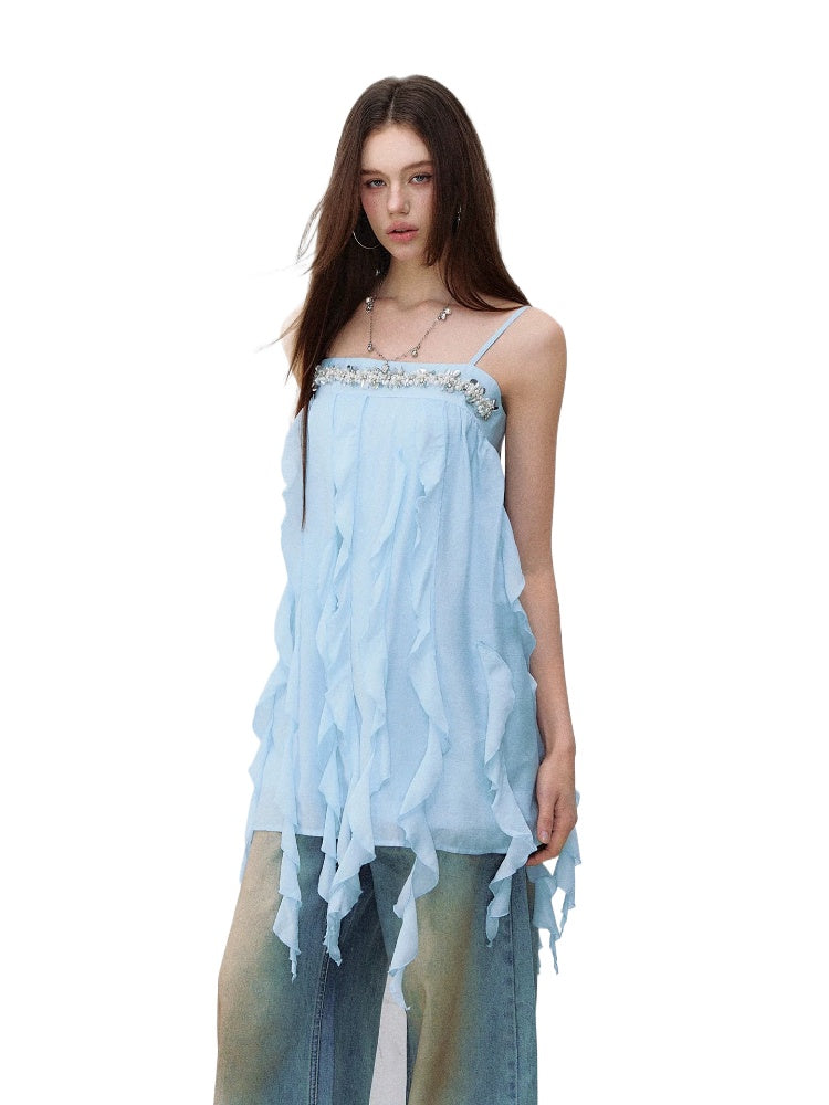 Beaded Acetate Slip Dress