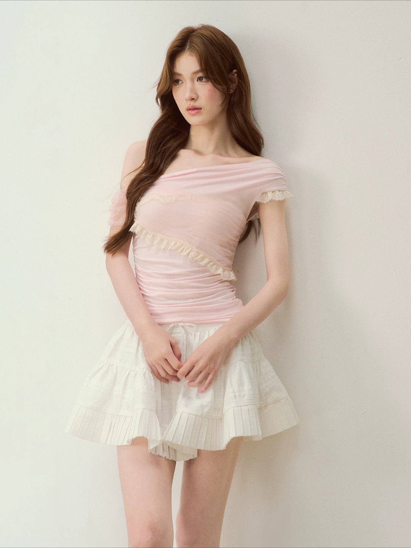 Lace Mesh Shoulder Top